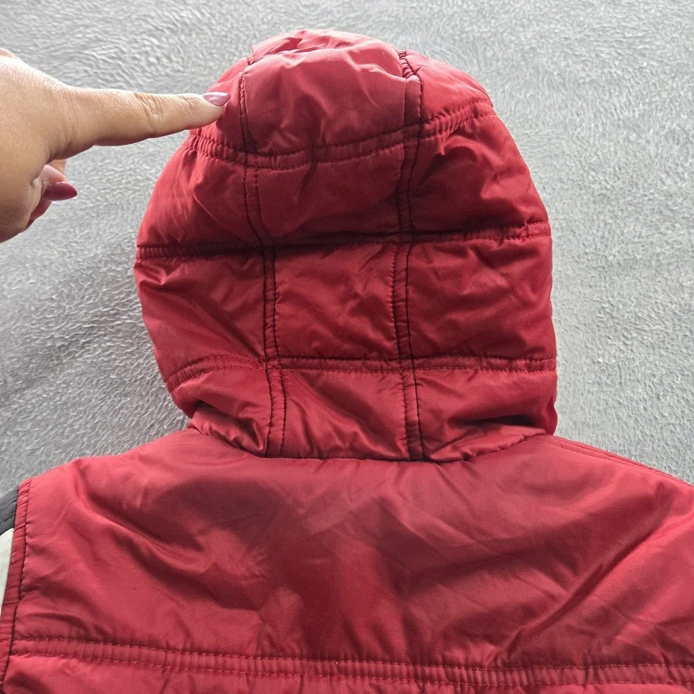Jordan Boys Jacket 6 Red Nylon Polyester Puffer Jumpman Embroidered Fleece READ